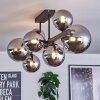 Chehalis Plafoniera, Lampada a sfera Cromo, Grigio fumo, 8-Luci
