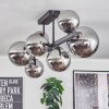 Chehalis Plafoniera, Lampada a sfera Cromo, Grigio fumo, 8-Luci