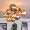 Gastor Plafoniera, Lampada a sfera Ambrato, Grigio fumo, 10-Luci