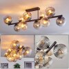 Koyoto Plafoniera, Lampada a sfera Ambrato, Chiaro, Grigio fumo, 10-Luci