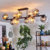 Koyoto Plafoniera, Lampada a sfera Ambrato, Chiaro, Grigio fumo, 10-Luci
