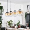 Gastor Lampadario a sospensione, Lampada a sfera, Lampada a sospensione Ambrato, Chiaro, 4-Luci