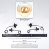 Gastor Lampadario a sospensione, Lampada a sfera, Lampada a sospensione Ambrato, Chiaro, 4-Luci