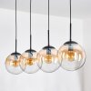 Gastor Lampadario a sospensione, Lampada a sfera, Lampada a sospensione Ambrato, Chiaro, 4-Luci