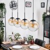 Gastor Lampadario a sospensione, Lampada a sfera, Lampada a sospensione Ambrato, Chiaro, 4-Luci