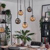 Gastor Lampadario a sospensione, Lampada a sfera, Lampada a sospensione Ambrato, Grigio fumo, 5-Luci