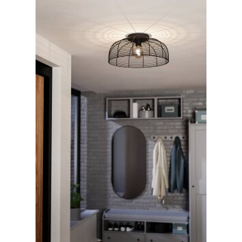 Illuminazione Eglo RINROE Plafoniera Nero, 1-Luce