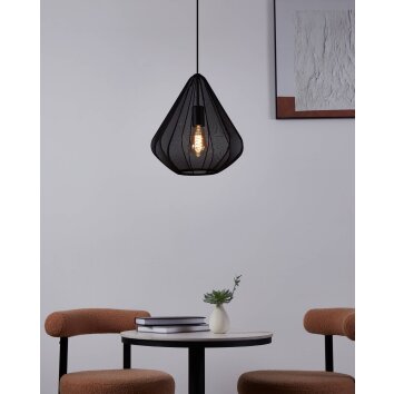 Illuminazione Eglo DOLWEN Lampadario a sospensione Nero, 1-Luce