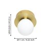 Illuminazione Eglo MOSIANO Plafoniera LED Oro, Ottone, 1-Luce