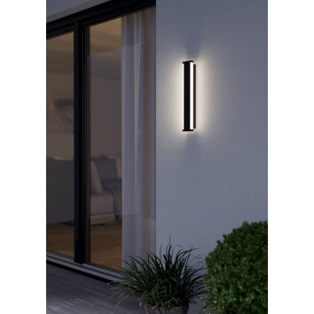 Illuminazione Eglo NEVIANO Lampada da parete per esterno LED Nero, 2-Luci