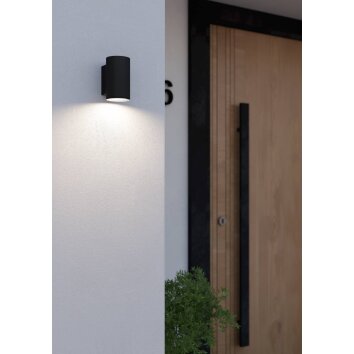 Illuminazione Eglo IZZALINI Lampada da parete per esterno LED Nero, 1-Luce