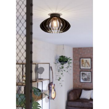 Illuminazione Eglo Eglo Plafoniera Nero, 1-Luce