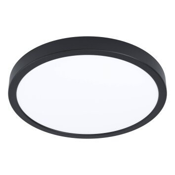 Illuminazione Eglo Eglo Plafoniera LED Nero, 1-Luce, Sensori di movimento