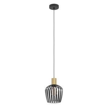 Illuminazione Eglo EMPOLI Lampadario a sospensione Ottone, Nero, 1-Luce