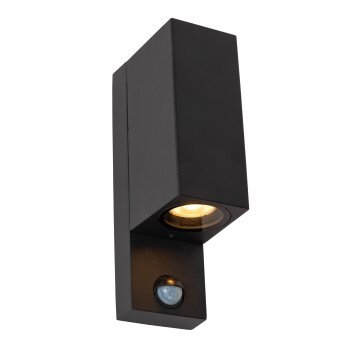 Illuminazione Lucide IR Lampada da parete per esterno Nero, 2-Luci, Sensori di movimento