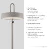 Illuminazione Leuchten Direkt AMAG Lampada da tavolo LED Grigio, 1-Luce