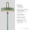 Illuminazione Leuchten Direkt AMAG Lampada da tavolo LED Verde, 1-Luce