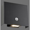 Illuminazione Leuchten Direkt AMIN Applique LED Nero, 2-Luci, Sensori di movimento