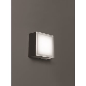 Illuminazione LCD Jachenau Plafoniera, Applique LED Antracite, 1-Luce