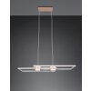 Illuminazione Trio Leuchten ALBANY Lampada a sospensione LED Marrone, 1-Luce, Telecomando