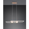 Illuminazione Trio Leuchten ALBANY Lampada a sospensione LED Marrone, 1-Luce, Telecomando