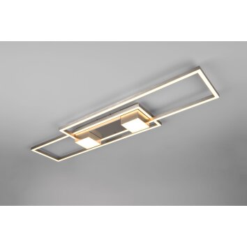 Illuminazione Trio Leuchten ALBANY Plafoniera LED Nichel opaco, 1-Luce, Telecomando