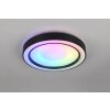 Illuminazione Reality Arco Plafoniera LED Nero, 1-Luce, Telecomando, Cambia colore