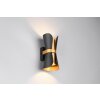 Illuminazione Trio Leuchten Coat Applique Nero-Oro, 2-Luci