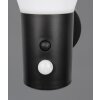 Illuminazione Reality Gorda Applique LED Nero, 1-Luce, Sensori di movimento