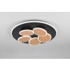 Illuminazione Trio Leuchten Mandala Plafoniera LED Nero-Oro, 1-Luce, Telecomando