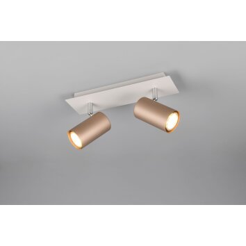 Illuminazione Trio Leuchten Marley Faretto da soffitto Marrone, 2-Luci