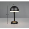 Illuminazione Reality Mendorez Lampada da tavolo LED Nero, 1-Luce