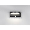 Illuminazione Reality Moro Applique LED Nero, 1-Luce, Sensori di movimento