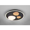 Illuminazione Trio Leuchten Pebble Plafoniera LED Nero, 1-Luce, Telecomando