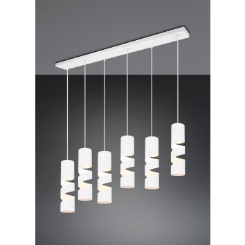 Illuminazione Trio Leuchten Stream Lampada a sospensione Bianco, 6-Luci