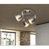 Globo Hernan Faretto da soffitto Grigio, Argento, 3-Luci