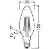 Illuminazione Osram E14 1.2 Watt Bianco caldo 255 Lumen