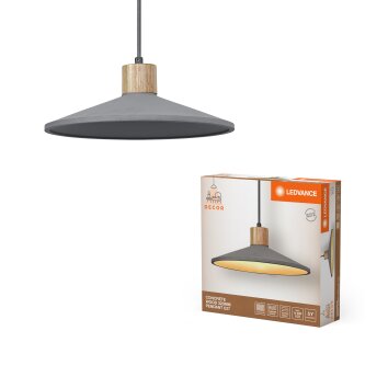 Illuminazione Ledvance DECOR Applique e plafoniera Grigio, Aspetto del legno, 1-Luce