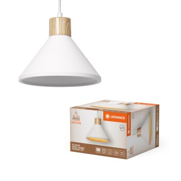 Illuminazione Ledvance DECOR Applique e plafoniera Aspetto del legno, Bianco, 1-Luce