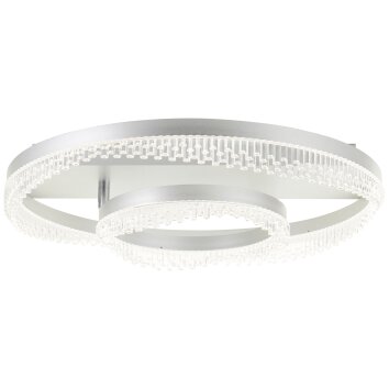 Illuminazione Brilliant Aurora Plafoniera LED Argento, 1-Luce, Telecomando