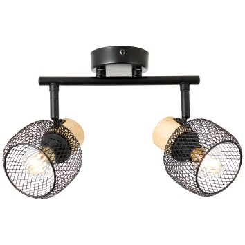 Illuminazione Brilliant Giada Faretto da soffitto Nero, 2-Luci