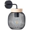 Illuminazione Brilliant Giada Applique Nero, 1-Luce