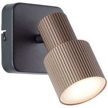 Illuminazione Brilliant Cadiz Faretto da parete LED Nero, 1-Luce