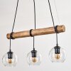 Koyoto Lampadario a sospensione, Lampada a sfera, Lampada a sospensione Écru, Nero, 3-Luci