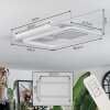 Sezures Plafoniera LED Bianco, 1-Luce, Telecomando