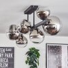 Chehalis Plafoniera, Lampada a sfera Cromo, Chiaro, Grigio fumo, 8-Luci