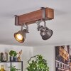 Pehefito Plafoniera, Faretto da soffitto Marrone scuro, Grigio, 2-Luci