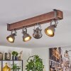 Pehefito Plafoniera, Faretto da soffitto Marrone scuro, Grigio, 4-Luci