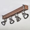 Pehefito Plafoniera, Faretto da soffitto Marrone scuro, Grigio, 4-Luci