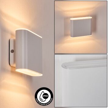 Paranhas Lampada da parete per esterno, Illuminazione bagno, Lampade Up & Down, Applique Bianco, 1-Luce